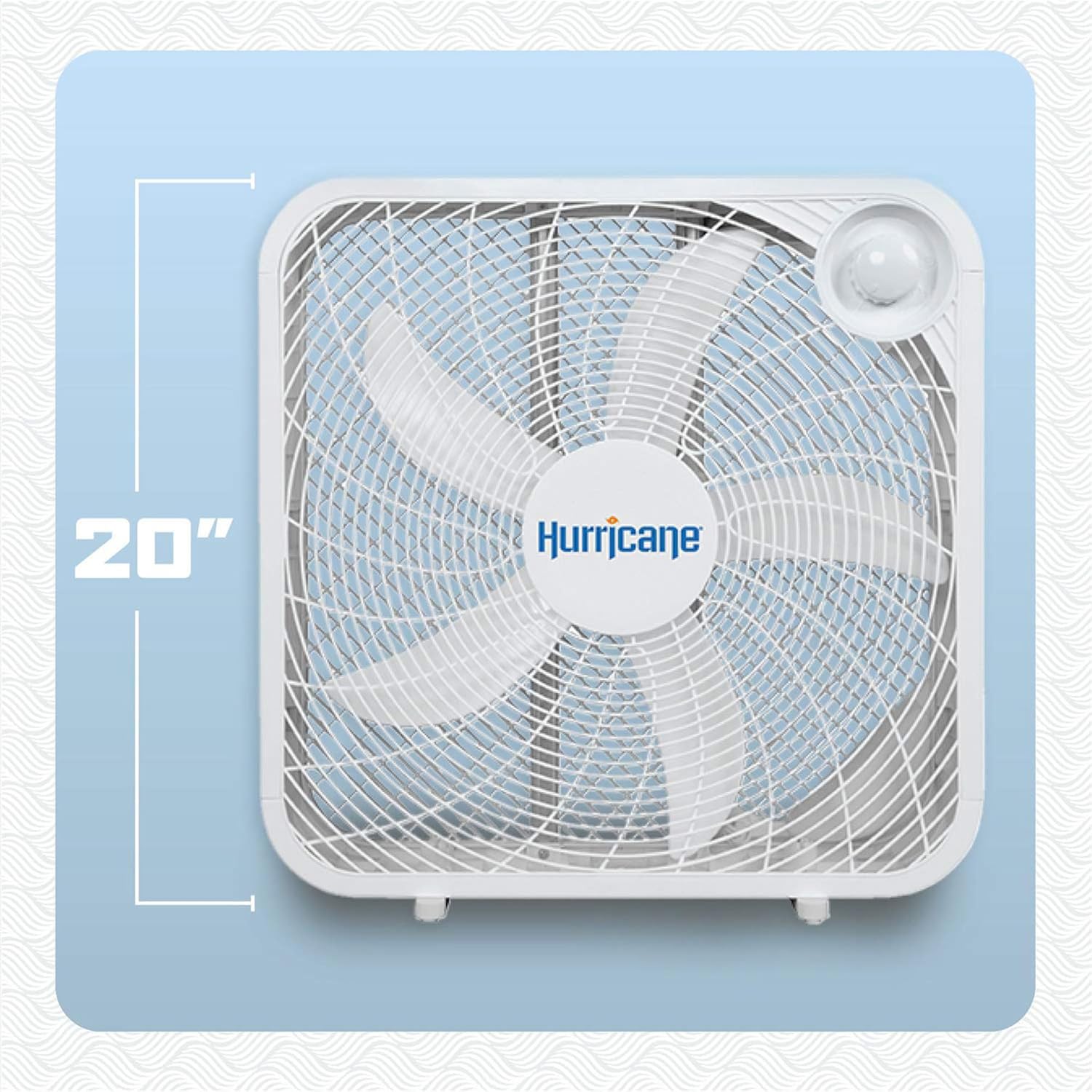 Hurricane 2-Pack Classic Floor Mount Box Fan w/ 3 Quiet Speeds, White, 20" - Corded Portable Electric Air Cooling Unit w/Powerful 2400 CFM Airflow for Home, Garage, Office, Bedroom & Basement - Image 2