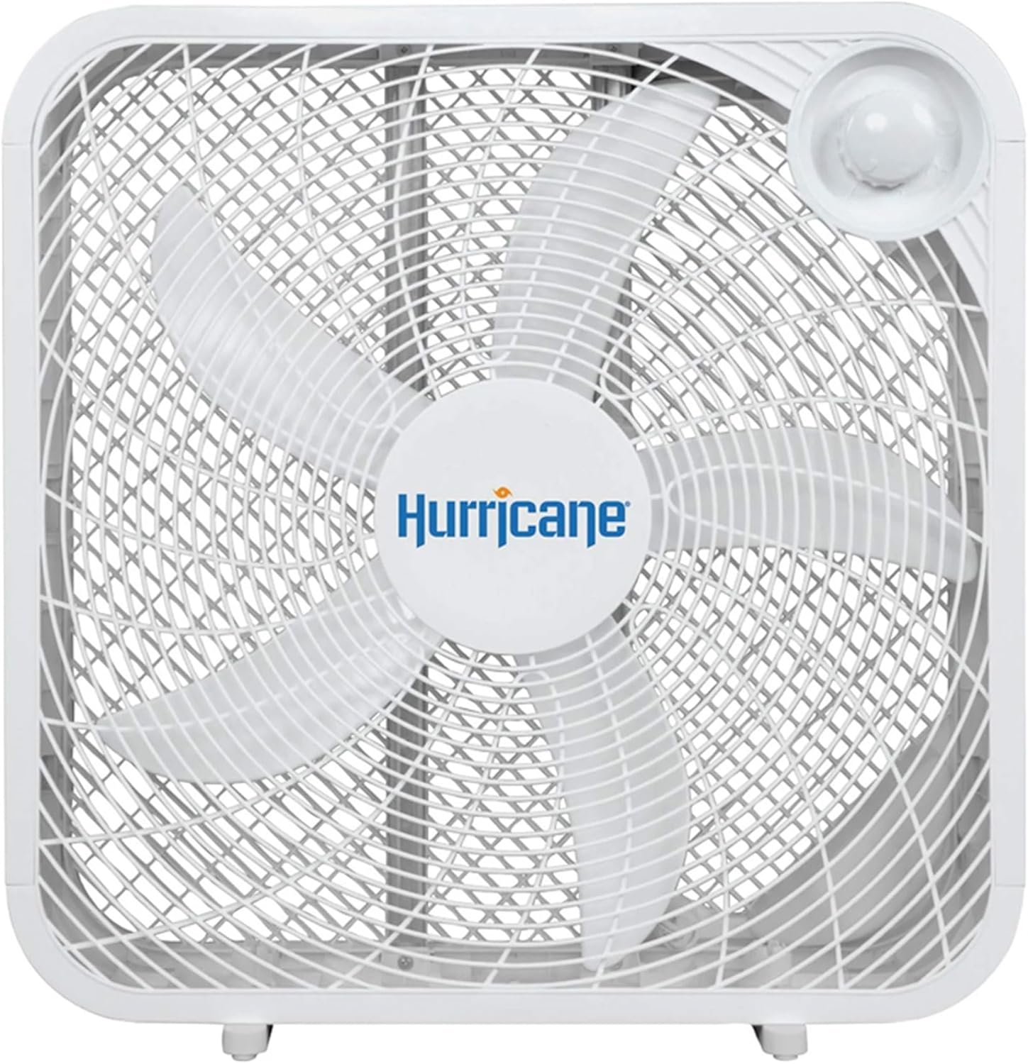 Hurricane 2-Pack Classic Floor Mount Box Fan w/ 3 Quiet Speeds, White, 20" - Corded Portable Electric Air Cooling Unit w/Powerful 2400 CFM Airflow for Home, Garage, Office, Bedroom & Basement - Image 7