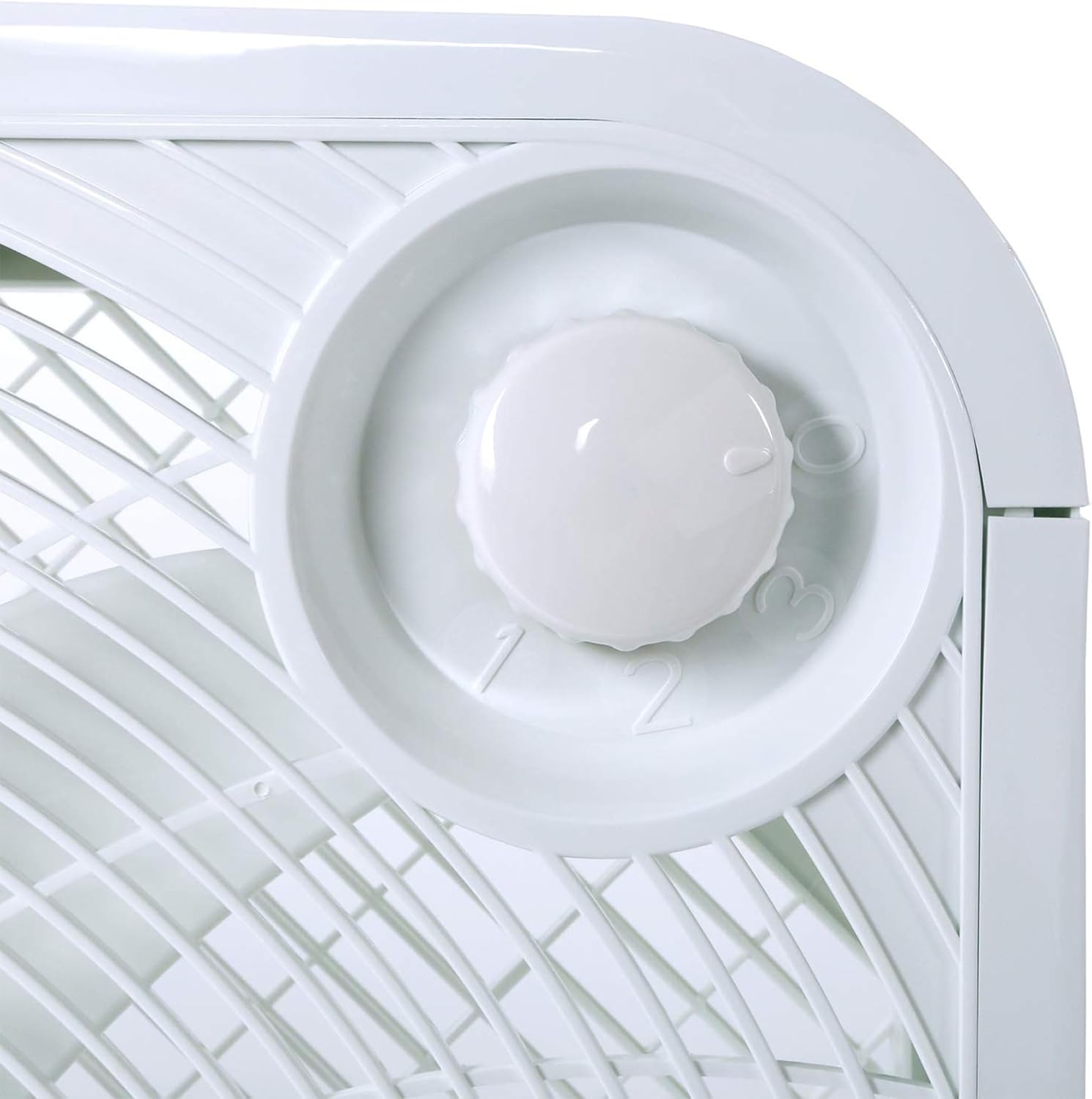Hurricane 2-Pack Classic Floor Mount Box Fan w/ 3 Quiet Speeds, White, 20" - Corded Portable Electric Air Cooling Unit w/Powerful 2400 CFM Airflow for Home, Garage, Office, Bedroom & Basement - Image 8