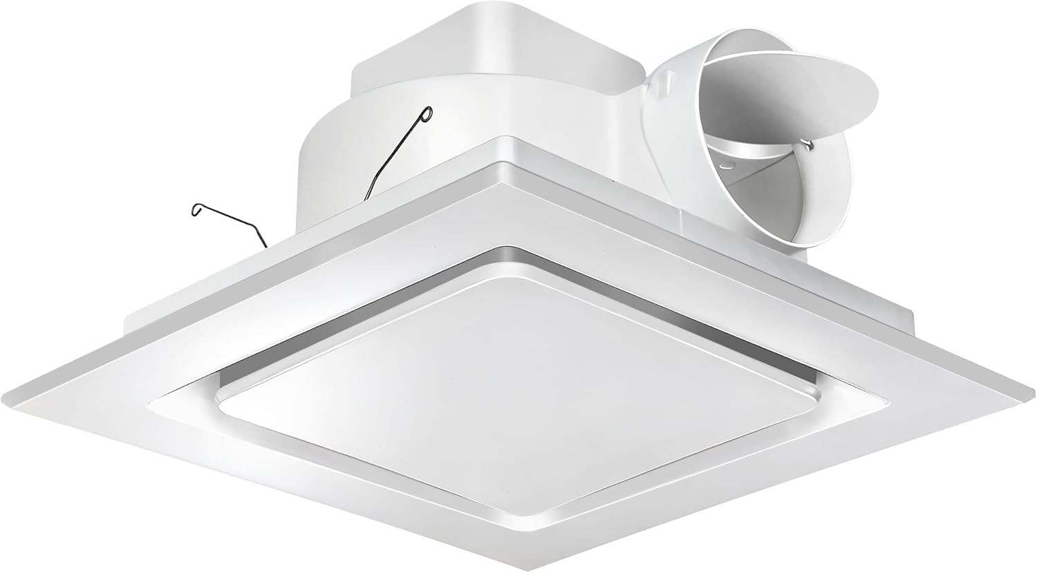 Bathroom Exhaust Fan 10" Panel Ultra Quiet without Light(8x8 Mount), 110CFM, 4" Duct for Bathroom/Garage/Home