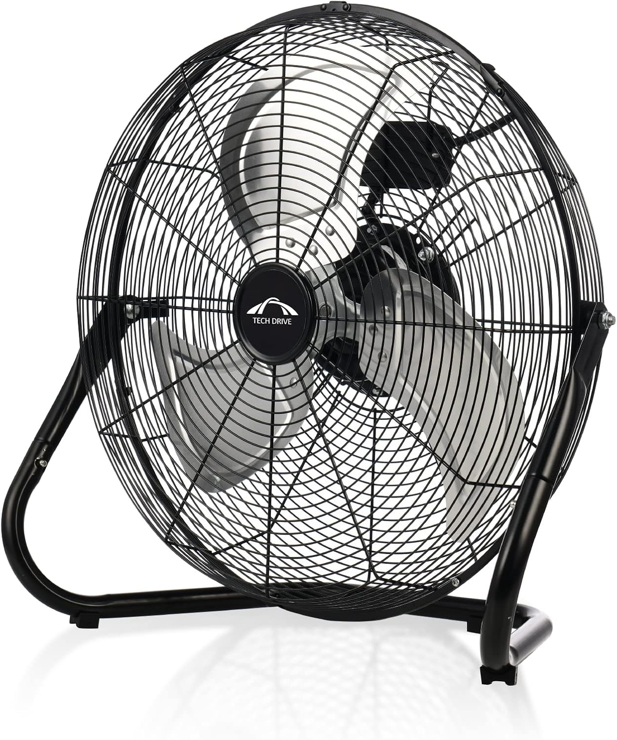 Tech Drive High Velocity Floor Fan,14 inch Heavy Duty Metal Industrial Fans,3 Powerful Speed,360° Adjustable Tilting and All Metal Construction,Black - Image 8