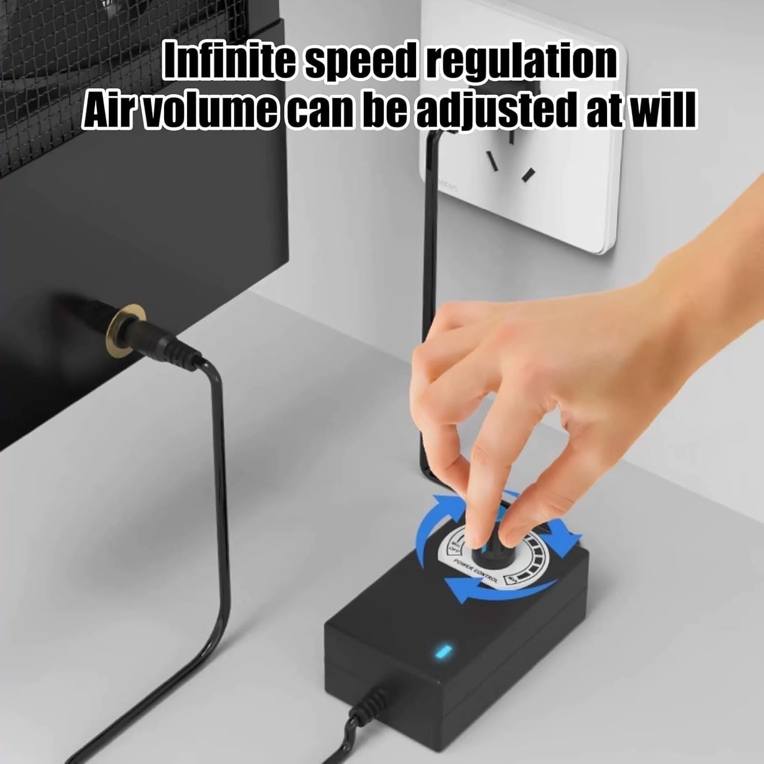 Retractable Window Exhaust Fan, Vertical Door and Window Fan, 2800RPM Silent Ventilation Fan with Stepless Speed Control, Punch-free Installation for Bedroom, Kitchen, Office, Bathroom(70-75cm) - Image 7