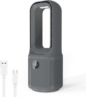 Desk Fan Bladeless, 14 Inch USB Rec...