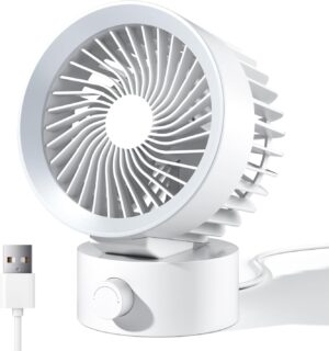 USB Desk Fan Small Quiet, Stepless ...