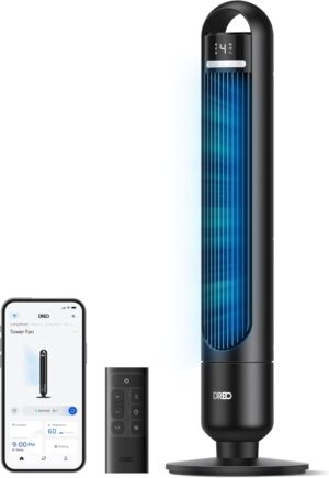 DREO Smart Tower Fan for Bedroom, 9...
