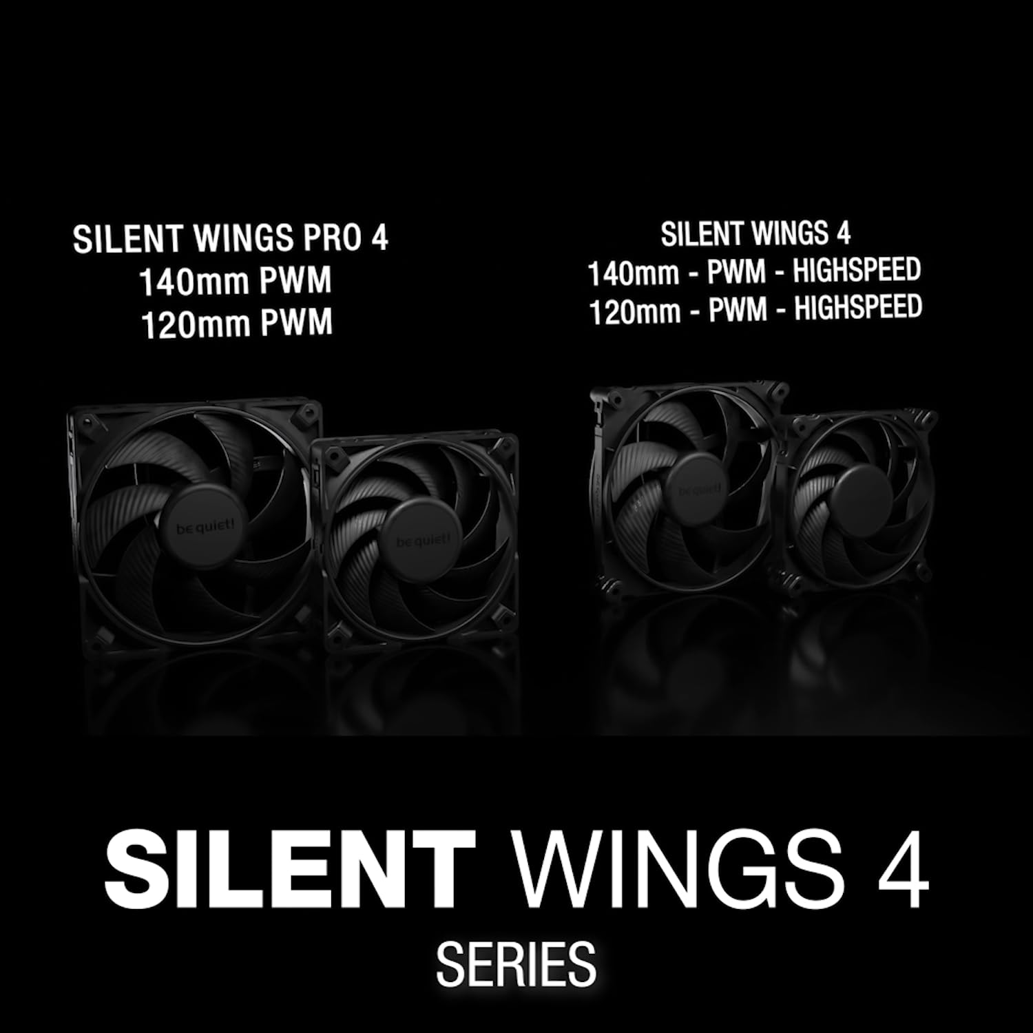 be Quiet! Silent Wings Pro 4 120mm PWM 3000 RPM Premium Low Noise Cooling Fan | 4-Pin | BL098 - Image 7