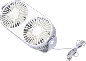 9.1in Twin Window Desk Fan 360?? Ro...