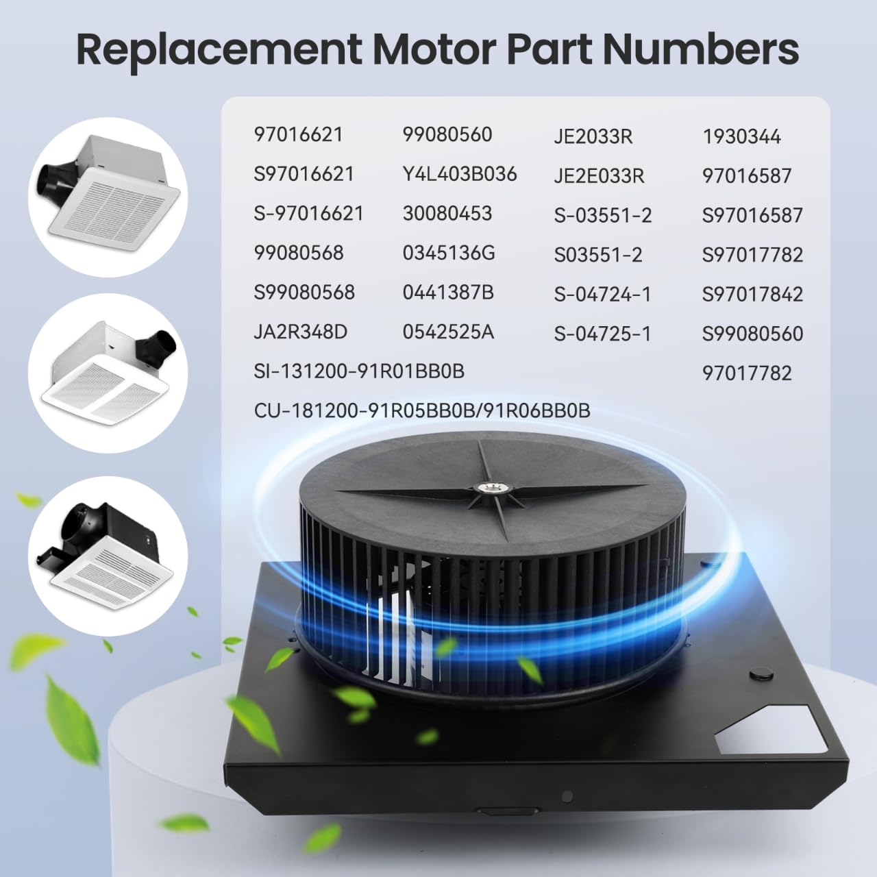 Bathroom Fan Motor Assembly S97016621 S99080568 Replacement Fits QTR070 QTR070L QTN80L QTR080 QTR080L QTR080F QTRN080F QTRN080 - Image 5