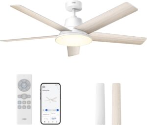 DREO Smart Ceiling Fan with Lights,...