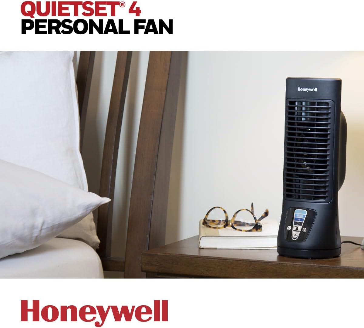 Honeywell HTF210BC QuietSet® 13" Personal Desk/Table Fan, Slim, Mini Tower, Oscillating Fan, Portable, Easy to Use Controls, Compact, 4 Speeds, Black - Image 10