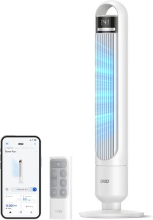 DREO Smart Tower Fan for Bedroom, 9...