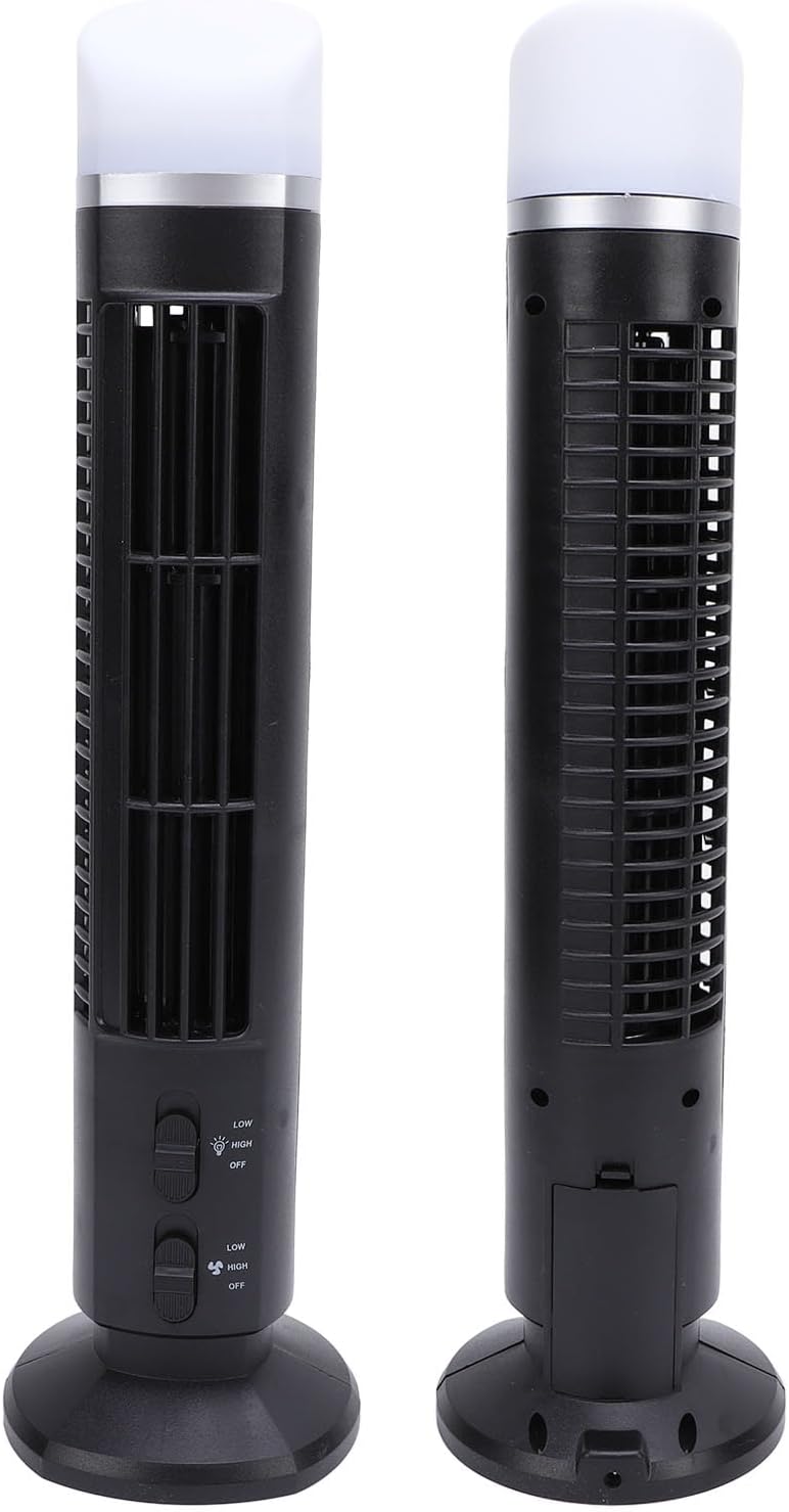 Tower Fan for Bedroom, 90° Oscillating Standing Fan with Adjustable Speed, 34dB Quiet Desktop USB Bladeless Fan with Night Light for Home Bedroom Office - Image 8