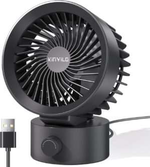 USB Desk Fan Small Quiet, Stepless ...