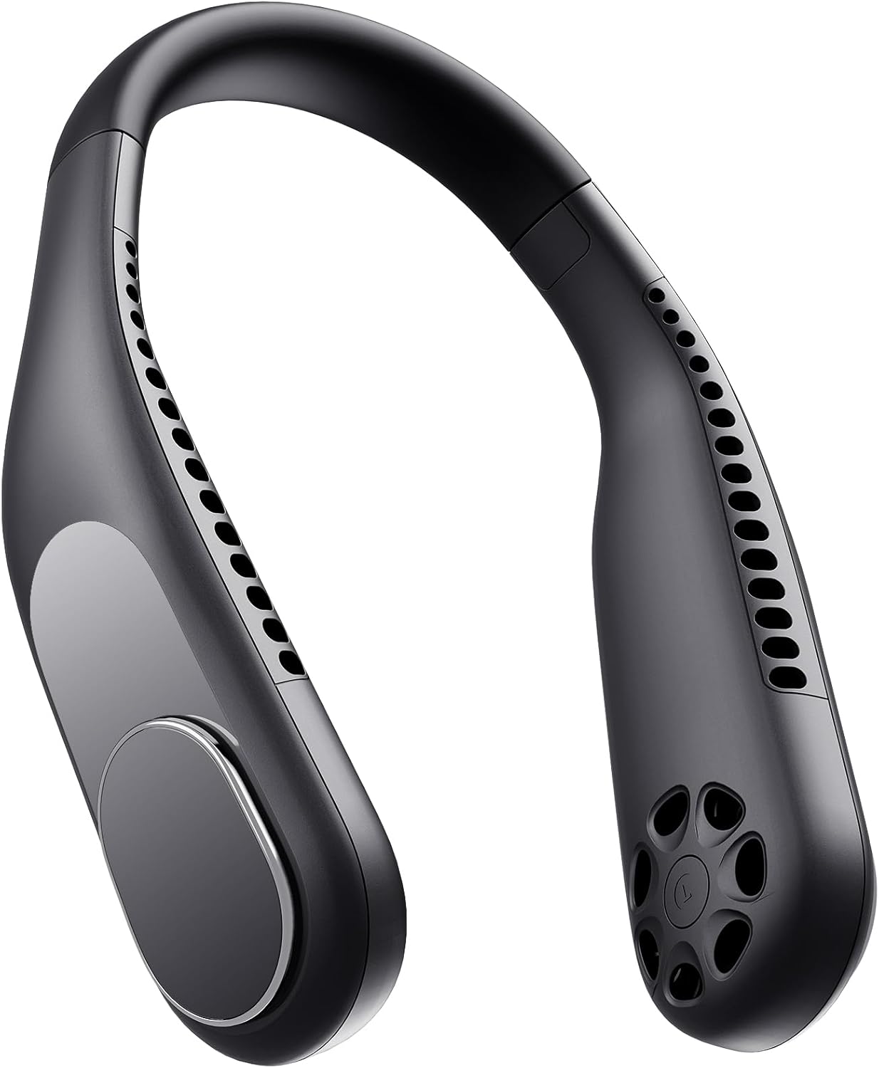 Personal Neck Fan, 6000mAh Neck Fans Portable Rechargable Battery Operated Wearable Bladeless Neck Fan-3 Speeds (Black)