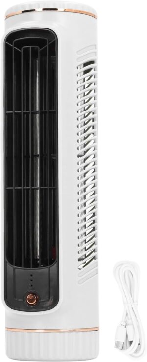 Portable Bladeless Tower Fan, Deskt...