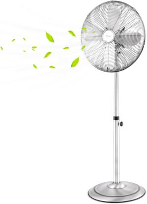 COSTWAY Metal Pedestal Fan, 16-inch...