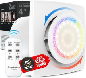 Bathroom Exhaust Fan with Light, 10...