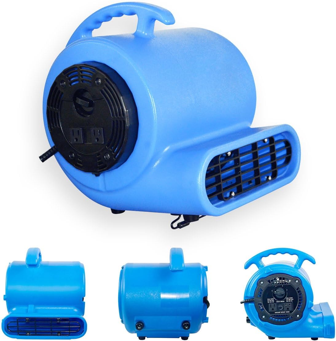 1/2hp 2800CFM Speed Air Mover Carpet Dryer Floor Fan Cooling Fan - Industrial Heavy Duty Abanico de Piso Blower Fan with High Power for Commercial and Industrial Use - Image 8