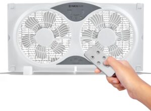 9″ Twin Window fan with Remot...