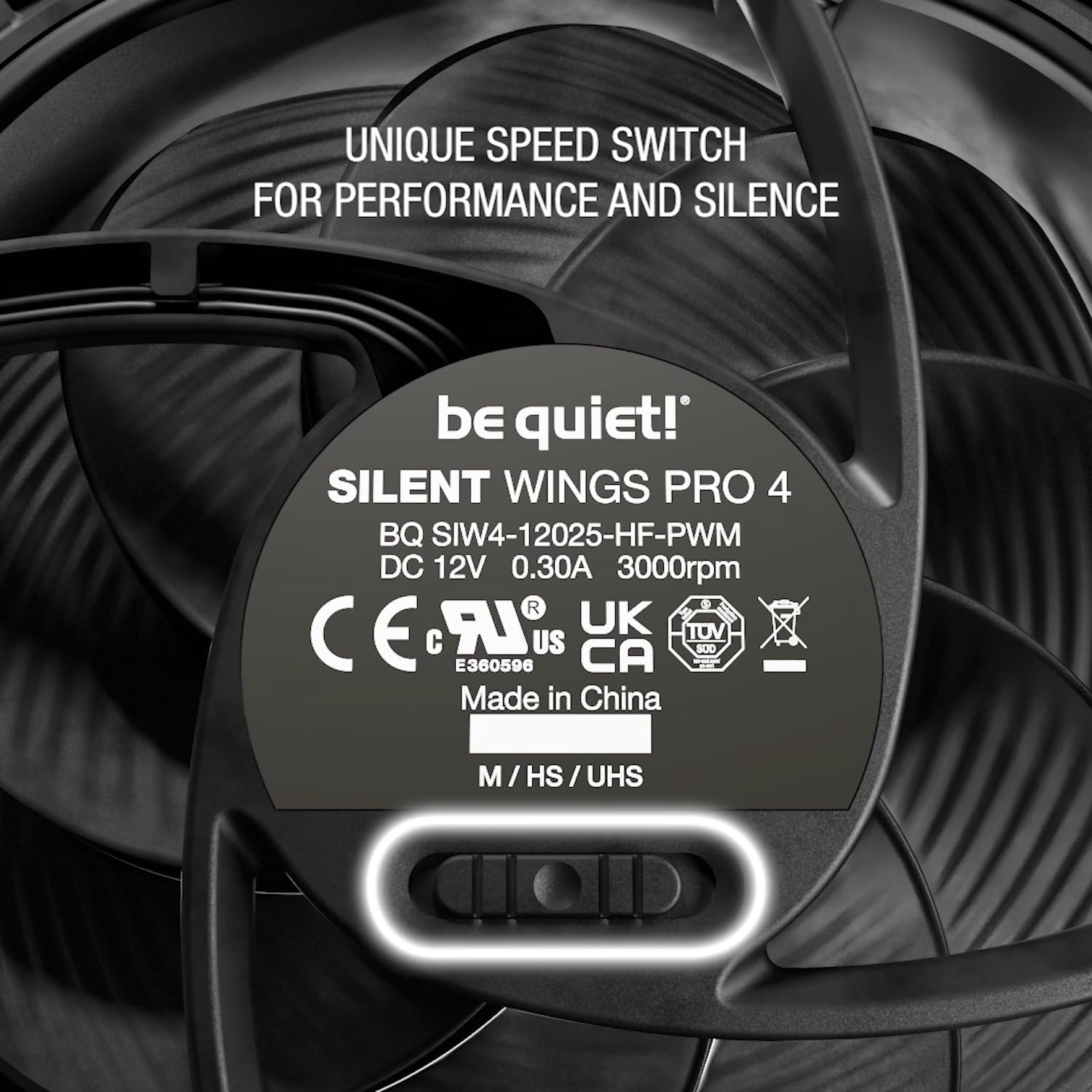 be Quiet! Silent Wings Pro 4 120mm PWM 3000 RPM Premium Low Noise Cooling Fan | 4-Pin | BL098 - Image 4