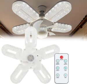 Crystal-Effect LED 5-Blade LED Fan ...