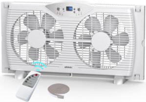 shinic Twin Window Fan, 9-Inch Blad...