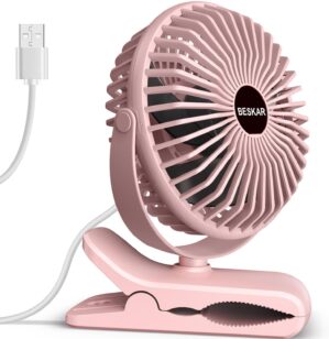 BESKAR USB Powered Clip on Fan, Por...