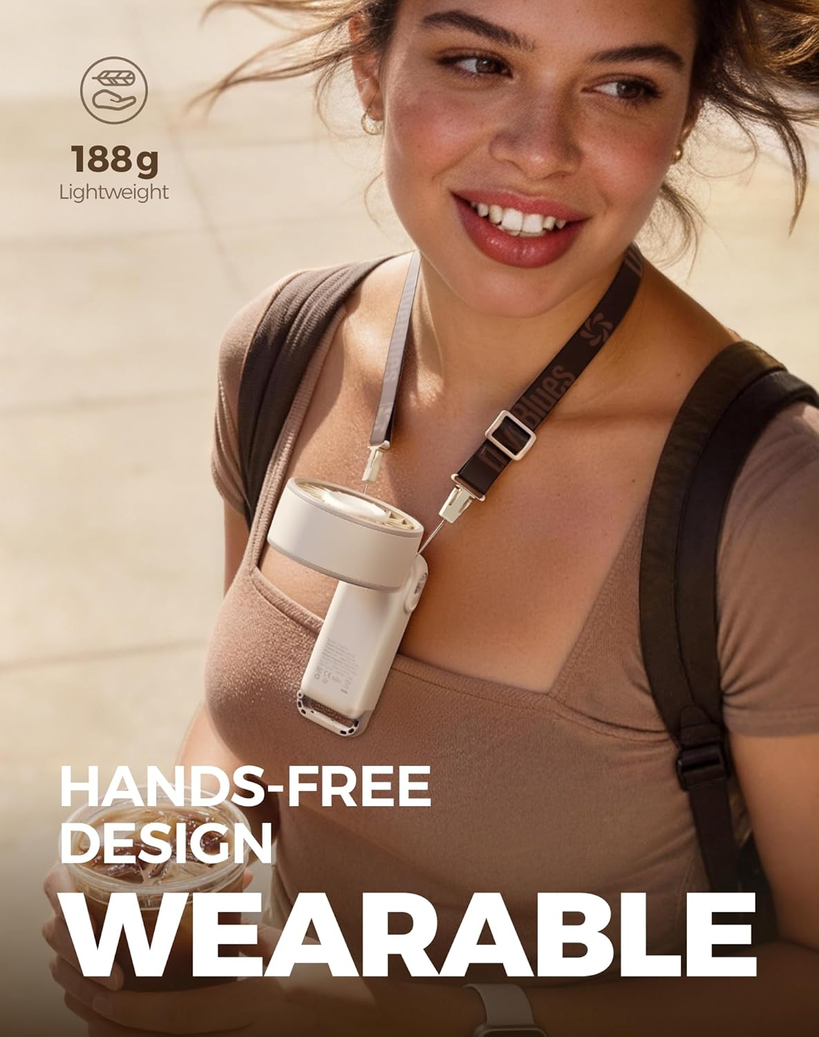 Diveblues Portable Hand Fan - Mini USB Rechargeable Handheld Fan Up to 12 Hours Cooling, 1-100 Speed Personal Fan with Turbo Airflow, 180° Foldable Desk Fan for Office & Bedroom & Travel & Commuting - Image 8