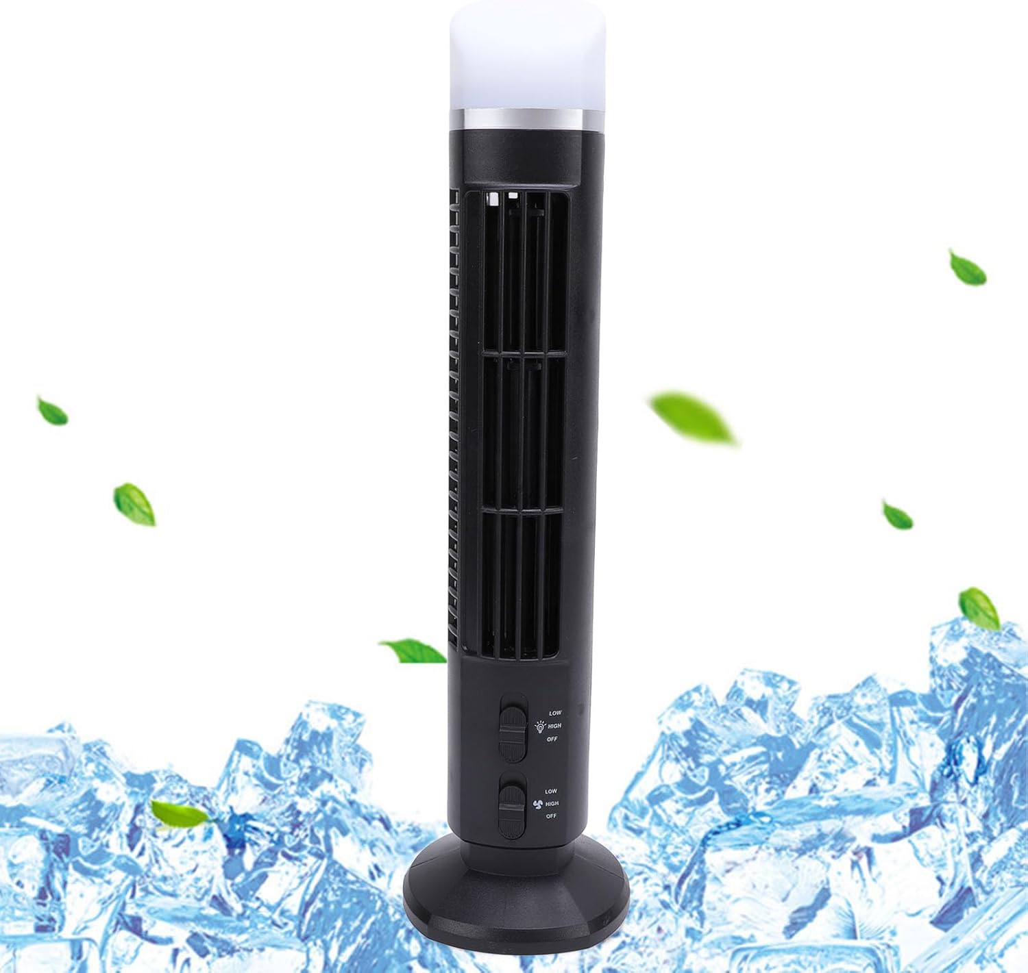 Tower Fan for Bedroom, 90° Oscillating Standing Fan with Adjustable Speed, 34dB Quiet Desktop USB Bladeless Fan with Night Light for Home Bedroom Office - Image 7