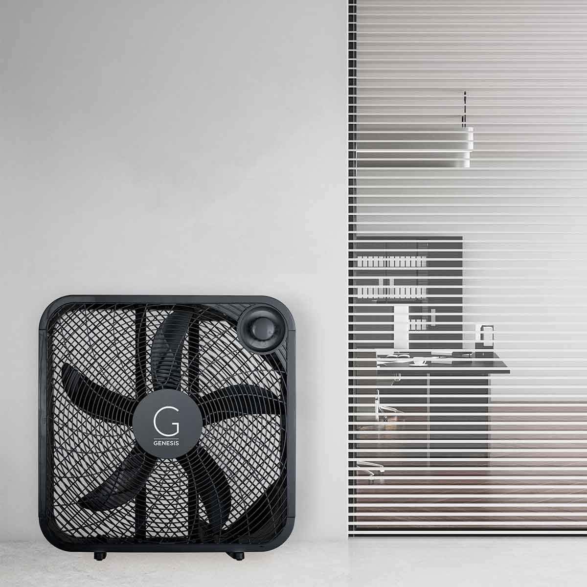 Genesis 20" Box Fan, 3 Settings, Max Cooling Technology, Carry Handle, Black (G20BOX-BLK) - Image 2