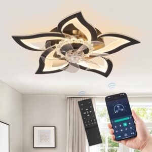 LEDIARY Flower Ceiling Fans with Li...