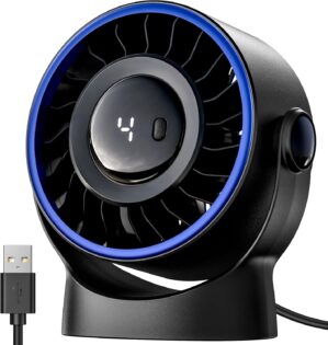 SWEETFULL USB Small Desk Fan –...