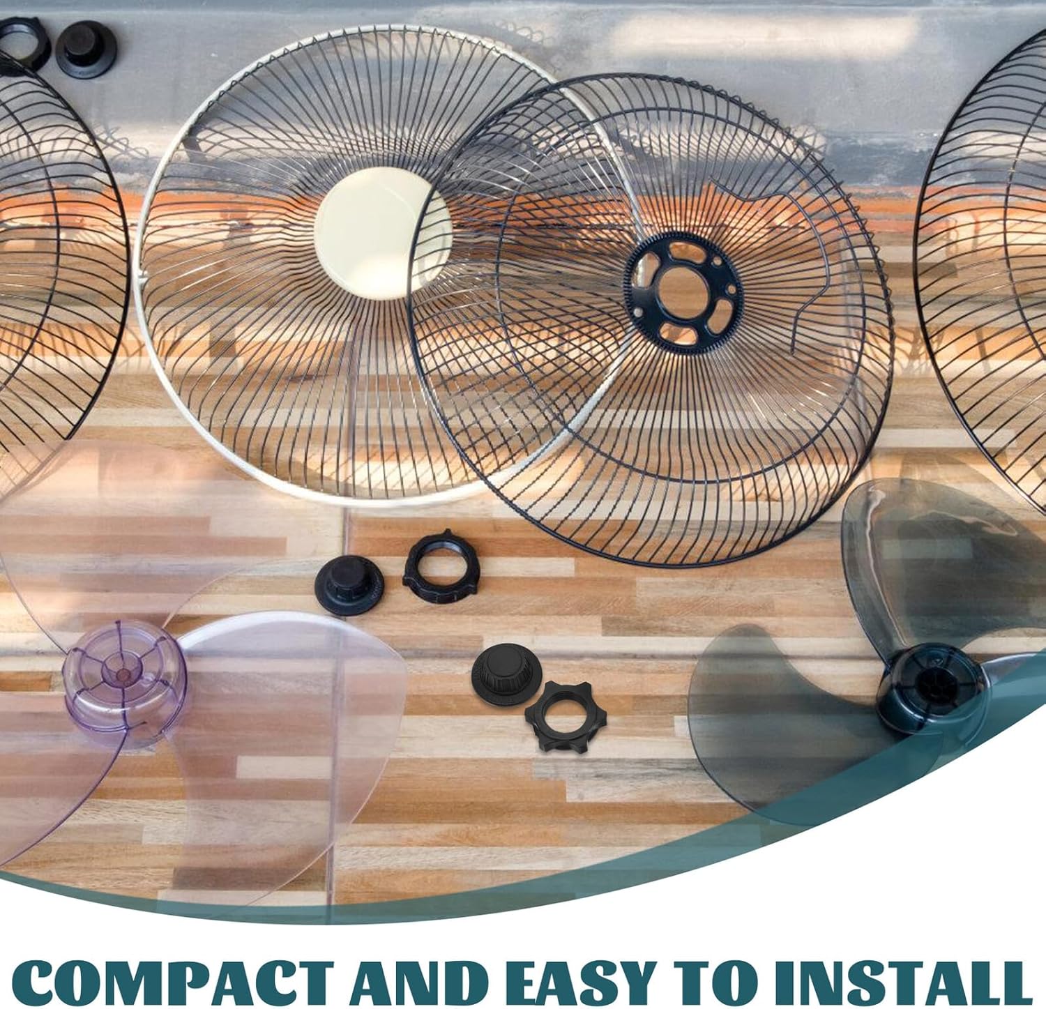 2pcs Fan Nut Covers Replacement Parts for Standing Pedestal and Floor Fans Plastic Screw Fixing - Image 3