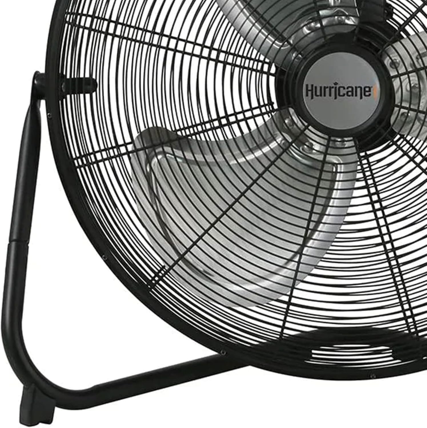 Hurricane Pro Heavy-Duty High Velocity Metal Blade Floor Fan w/ 3 Speeds, Black, 20" - Corded Electric Air Cooling Unit w/ 5300 CFM Airflow for Home, Greenhouses, Garages, Gyms & Workshops - Image 5