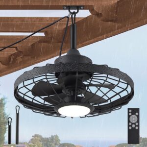 LEDIARY 20″ Outdoor Ceiling F...