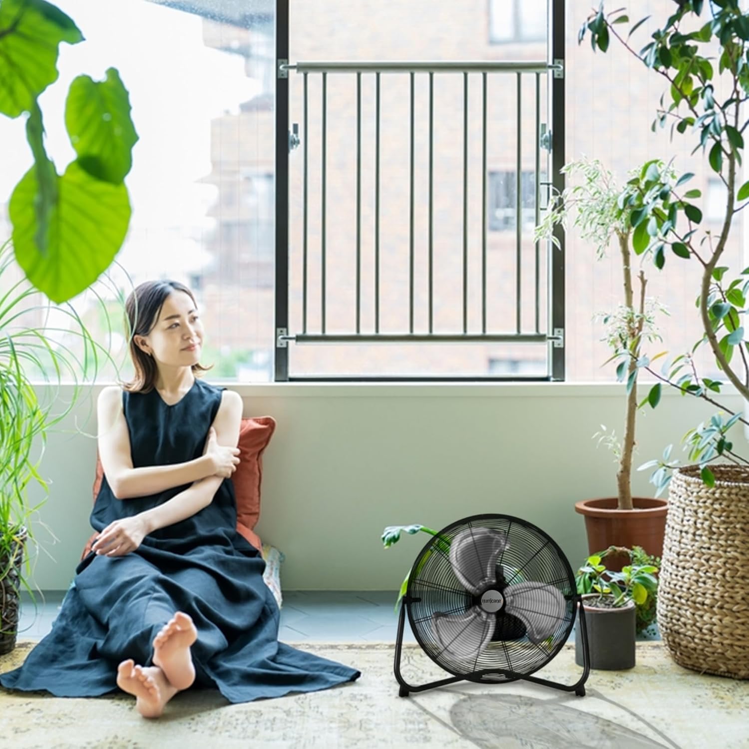 Hurricane Pro 20 Inch Aluminum High Velocity Heavy Duty Metal Floor Blade Fan with 3 Customizable Speed Settings and Adjustable Tilt, 2-Pack, Black - Image 6