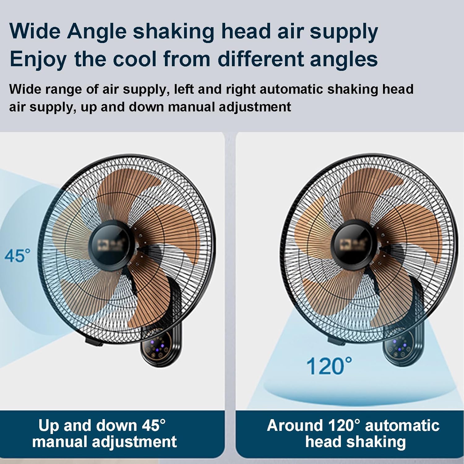 Wall Fan Outdoor Industrial Wall Mounted Fan, Quiet Air Circulator Fan Wall Mounted Fan with 3 Speed for Workshop, Garage, Patios, Commercial and Industrial - Image 8