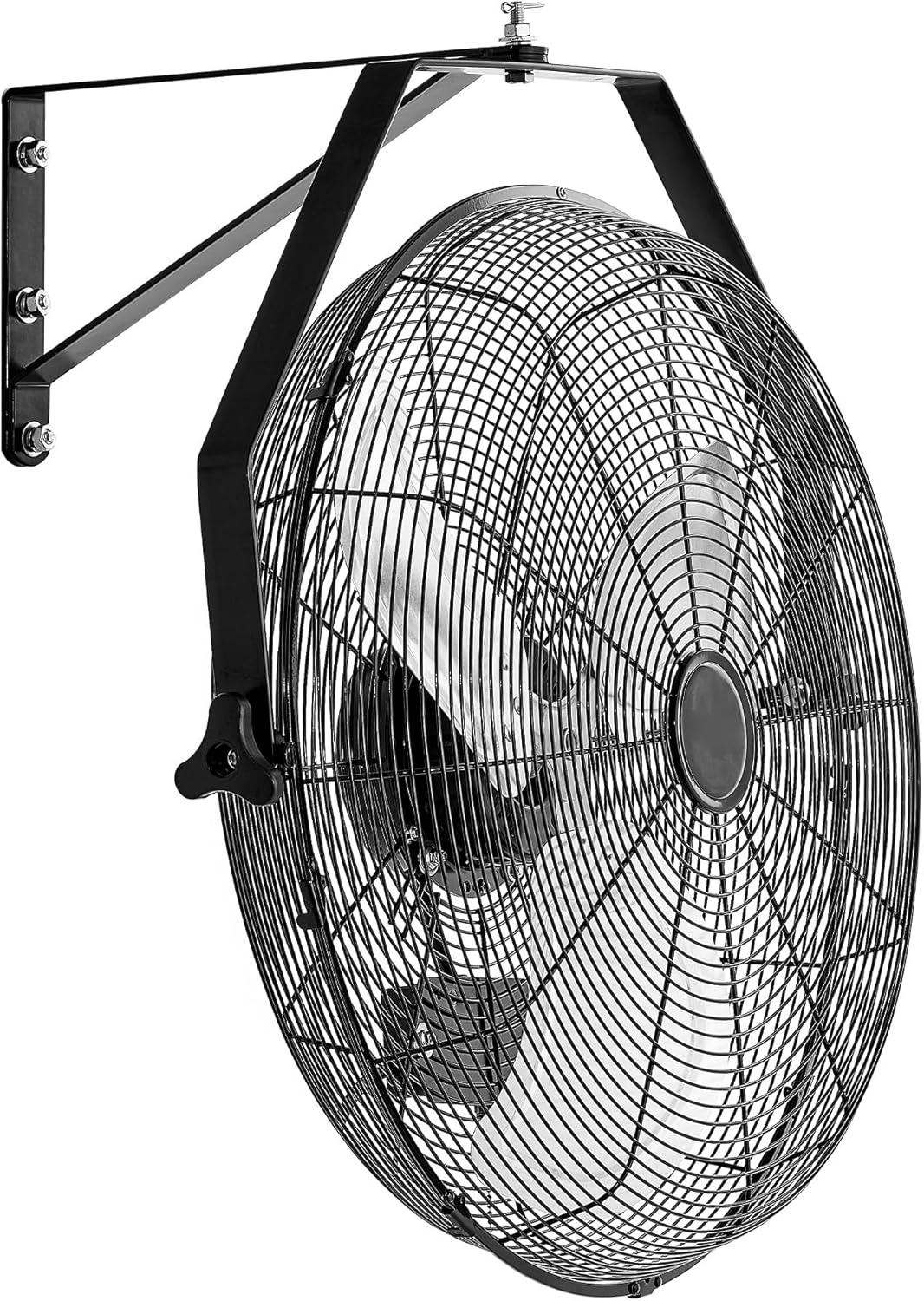 20-Inch Industrial Wall-Mounted Fan, High Airflow 4650 CFM Indoor Fan with Adjustable 3 Speeds, Durable Motor and Aluminum Blades for Garage, Workshop, Warehouse, Greenhouse