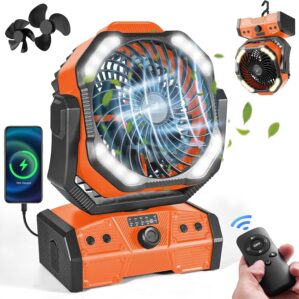Odoland 40000mAh Camping Fan with L...