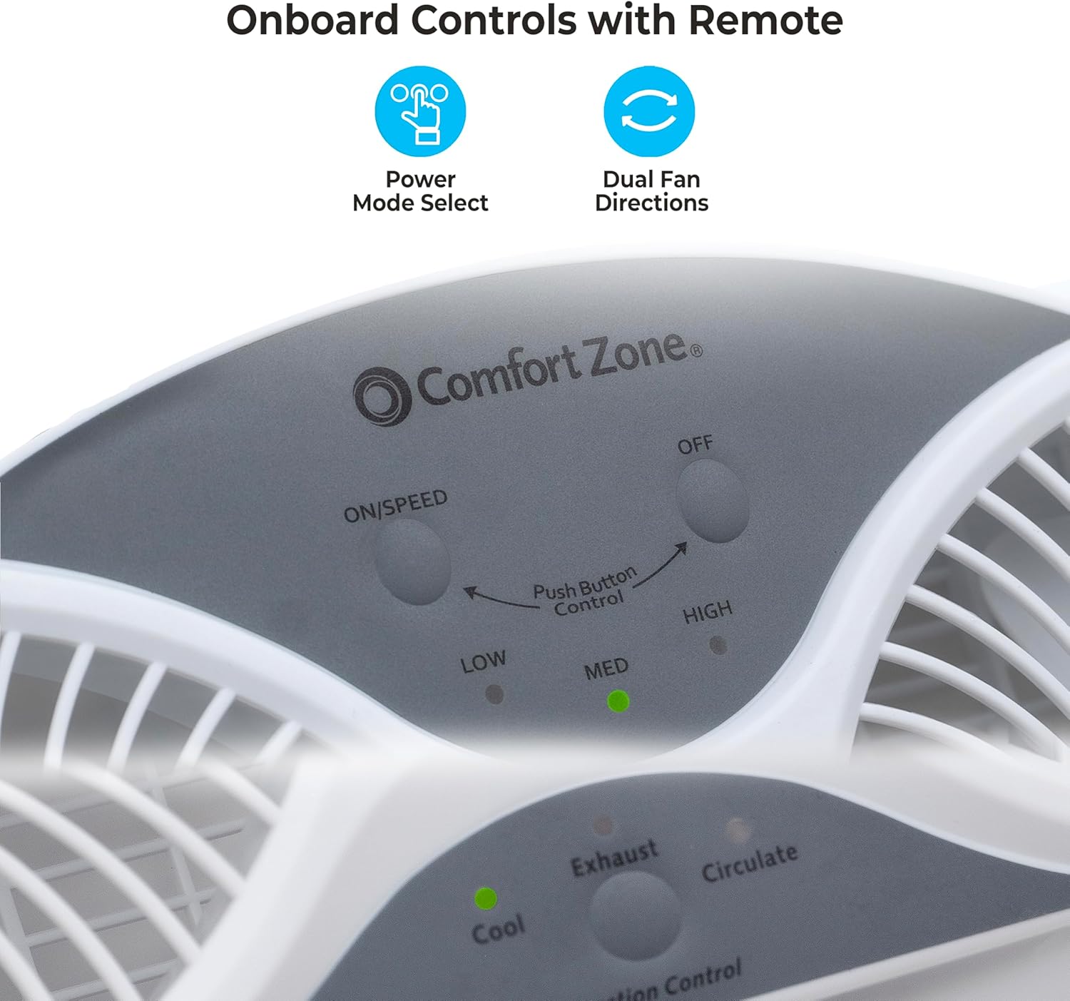Comfort Zone CZ310R Twin Window Fan - Image 2