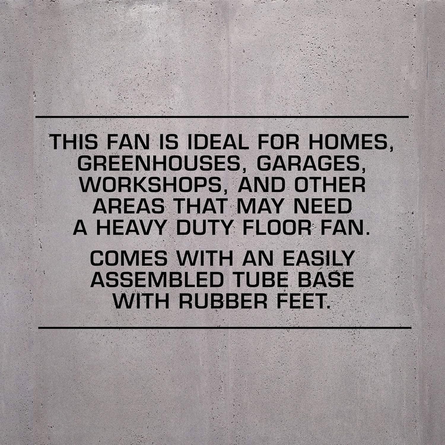 Hurricane Pro Heavy-Duty High Velocity Metal Blade Floor Fan w/ 3 Speeds, Black, 20" - Corded Electric Air Cooling Unit w/ 5300 CFM Airflow for Home, Greenhouses, Garages, Gyms & Workshops - Image 3