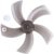 Replacement Fan Blade with 5 Plastic Leaves, Low Noise Design, Nut Cover Included – Compatible with Standing Pedestal Fans (grey,18 Inch)
