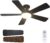 addlon Ceiling Fans with Lights, 42 Inch Low Profile Ceiling Fan with Light and Remote Control, Flush Mount, Reversible, 3CCT, Dimmable, Quiet, Black Small Ceiling Fan for Bedroom Indoor/Outdoor Use