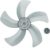 16 Inch Fan Blade Replacement with Five Plastic Leaves, Low Noise Fan Blades with Nut Cover Replacement Fan Blades for Standing Pedestal Fan, Black