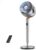 DREO 23dB Silent Standing Fan, 120°+120°Omni-directional Oscillating Fan For Bedroom, 80 ft Circulator With Remote, DC Motor Quiet Pedestal Fans, Adjustable Height, 8 Speeds, 3 Modes, 8H Timer