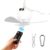 Small Portable Ceiling Fans with Remote Control, Outdoor Mini Tent Fan Rechargeable Camping Fan for Tents, 8000mAh Battery Powered Canopy Fan Light for Gazebo, Umbrella, Patio, RV