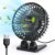 Mini USB Fan Desk Fan Small but Powerful 3 Speeds Angle Adjustable Quiet Operation Personal Portable Fan for Home Office Car Outdoor Use, USB Powered ONLY (No Battery), Black