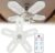 Crystal-Effect LED 5-Blade LED Fan Light, 12″ Crystal Fan Light with Dimmable LED, Decorative Chandelier Small Ceiling Fan with Remote Control & Timer, Keeping You Cool and Sparkling