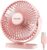 Gaiatop USB Desk Fan, 5.5 Inch Small Quiet Powerful 3 Speeds 90° Rotate, Personal Mini Portable Desktop Table Fans, Cooling for Home Office Car Travel Indoor Outdoor Pink