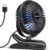BESKAR USB Powered Clip on Fan, Portable Small Fan with Cord, 3 Speeds Strong Airflow, Personal Fan with Sturdy Clamp, Quiet Desk Fan & Clip Fan